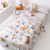 BETTBEZUG set 2 teiliges Dino family 155x220 cm (Komfortgrösse) - Multicolor, Textil (155/220cm) - Happy Friday