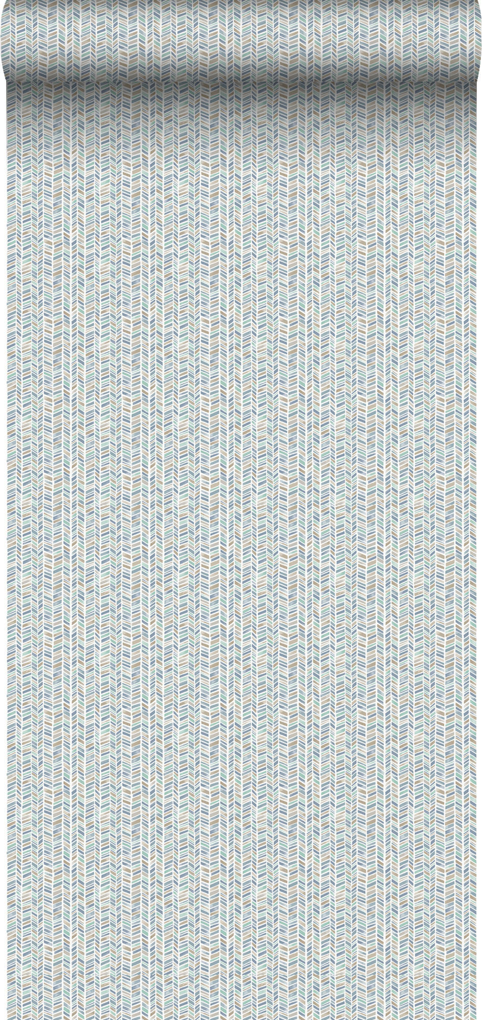 TAPETE Zickzack-Motiv - Blau, Papier (53/1000cm) - Sanders & Sanders