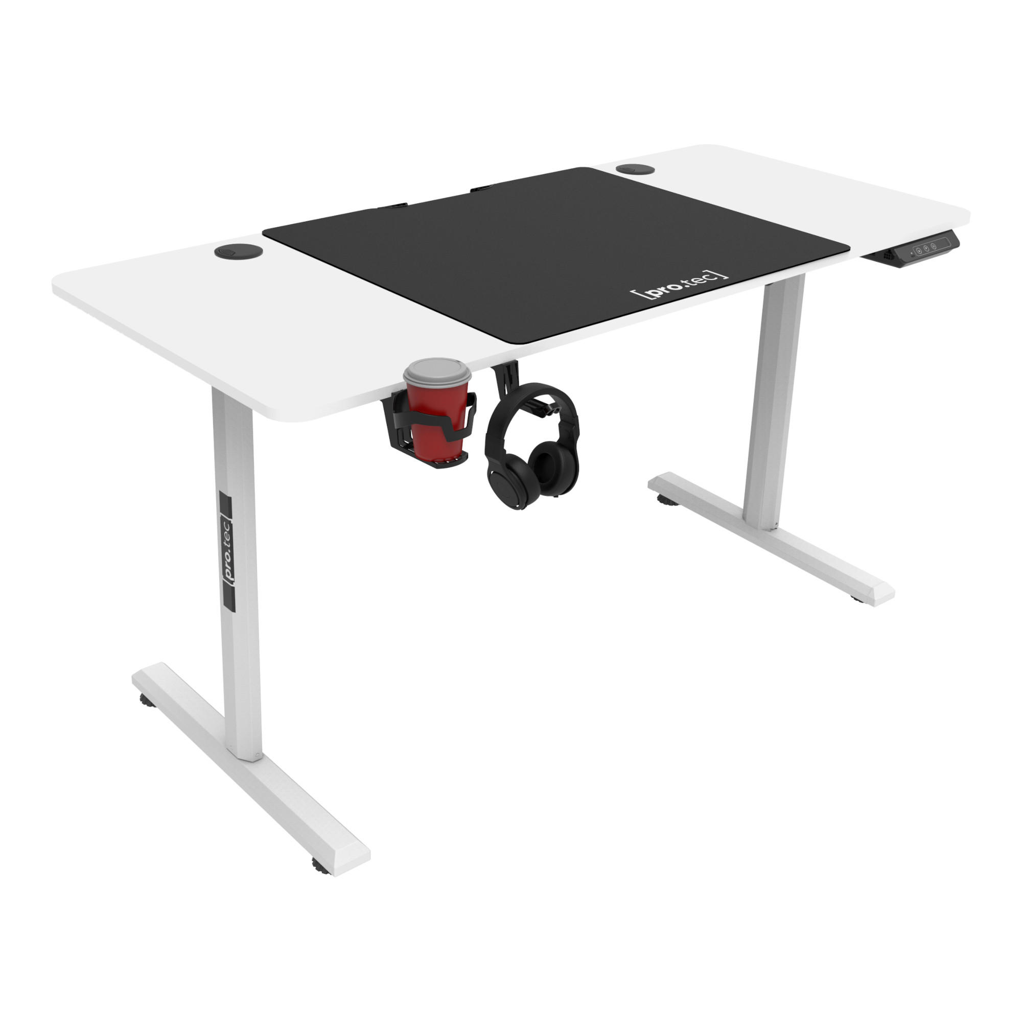 COMPUTERTISCH Hayward - Weiß, Holzwerkstoff/Metall (60/140/117cm) - pro.tec