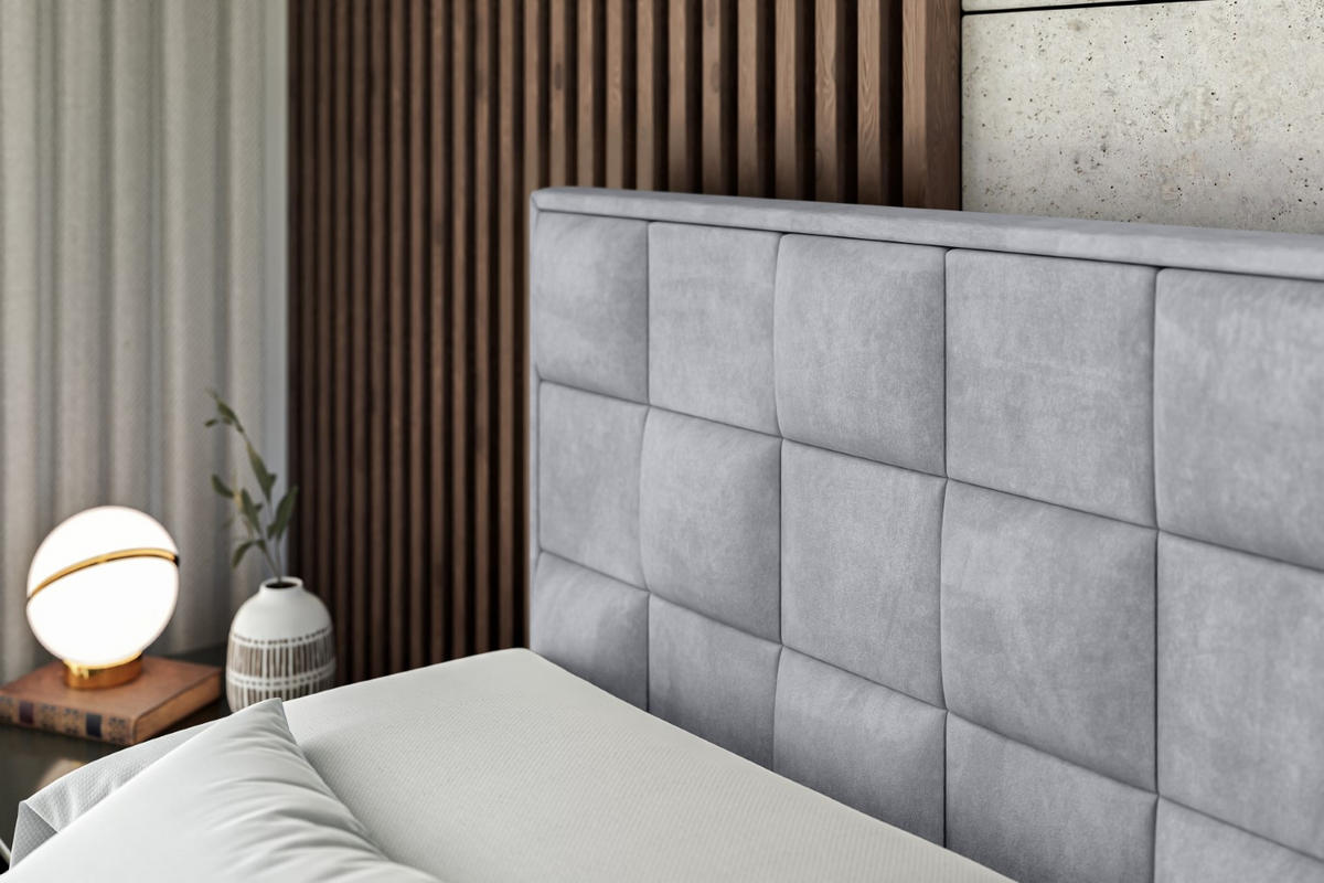 BOXBETT ZAFIRA - 180x200 - H4 - Hellgrau - Hellgrau, Holzwerkstoff (180/200cm) - ALTDECOR