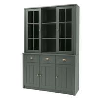 BUFFET Athen-61 - Grün, Holzwerkstoff (130/196/43cm) - Lomado