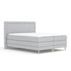 BOXSPRINGBETT Rimini Hellgrau 180/200 cm mit Matratze und Topper - Hellgrau/Naturfarben, Holz/Holzwerkstoff (180/200cm) - Maison de Reve