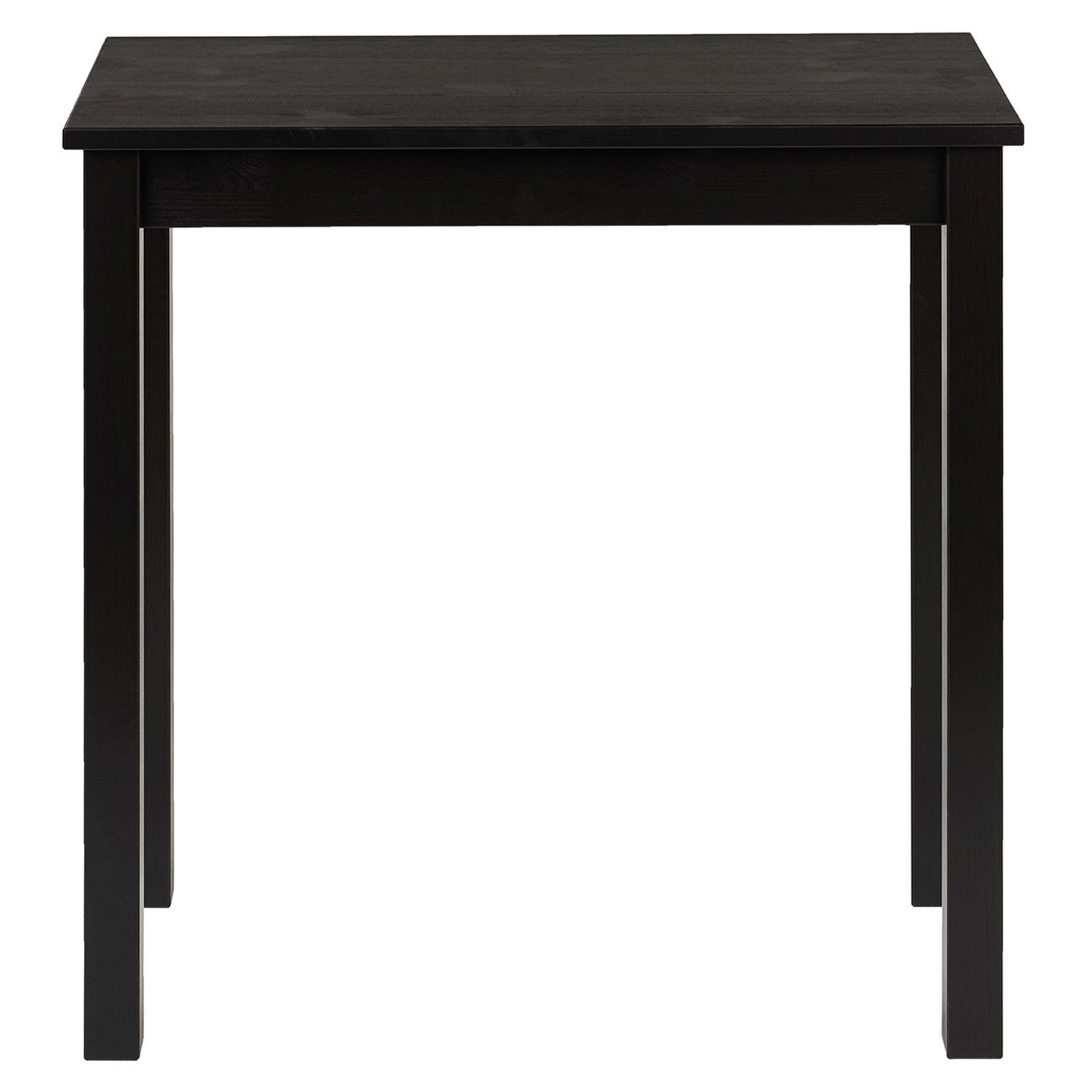 SCHREIBTISCH Massivholz 38/75/75 cm - Schwarz, Holz (38/75/75cm) - hagge home