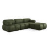 ECKSOFA Beidseitig Kunstleder Grün - Schwarz/Grün, Leder/Kunststoff (285/191cm) - Makamii