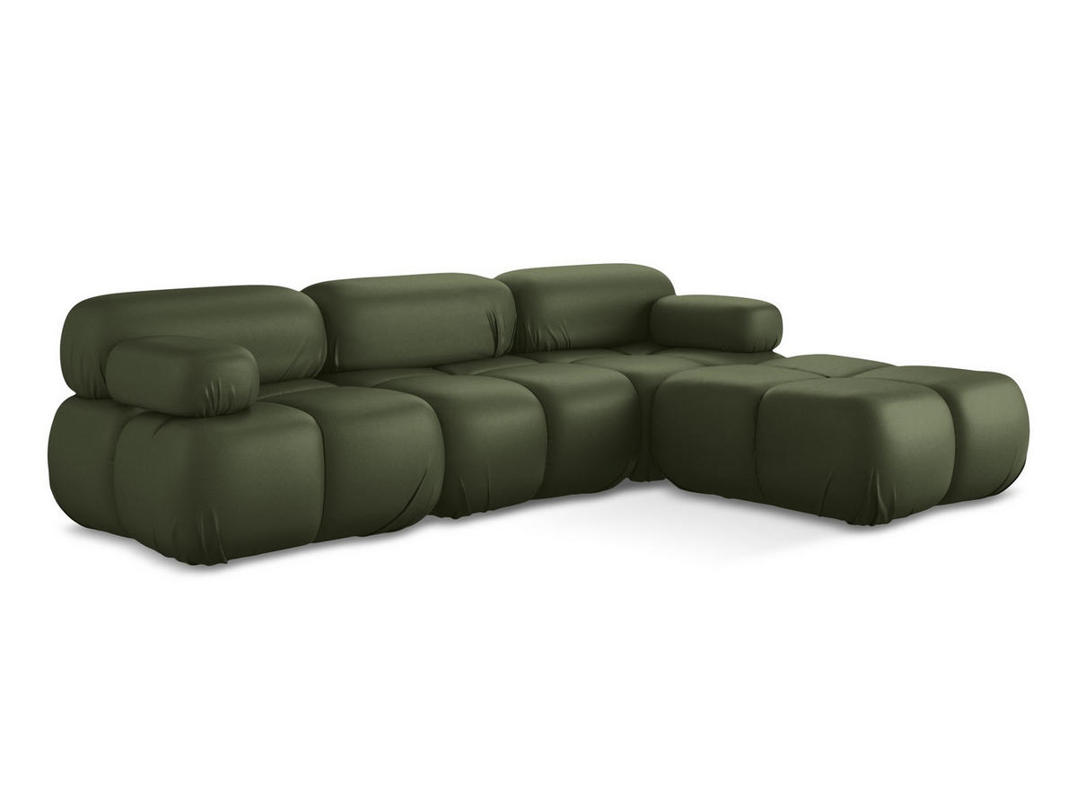 ECKSOFA Beidseitig Kunstleder Grün - Schwarz/Grün, Leder/Kunststoff (285/191cm) - Makamii