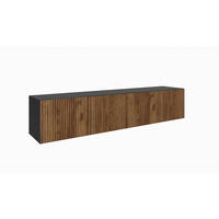 TV-SCHRANK NOE - Wildeiche/Schwarz, Holzwerkstoff (200/41/40cm) - Meblini