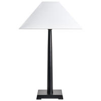 TISCHLAMPE Metall Schwarz Dhud - Schwarz/Weiß, Metall (34/34/58cm) - Beliani