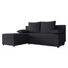 ECKSOFA Maxi - Schwarz, Holz/Kunststoff (197/145cm) - MIRJAN24