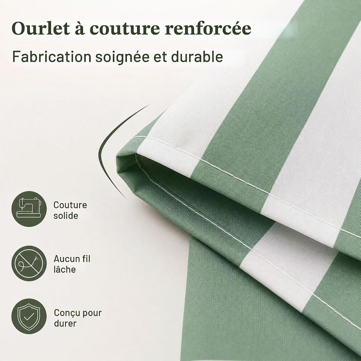 DUSCHVORHANG 180 cm x 180 cm Streifen - Grün, Textil (180/180cm) - Vallsero