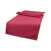 TISCHLÄUFER FarbTon Chenille-Haptik himbeer-rot 140/40 cm - Rot, Textil (40/140cm) - beties Heimtextil