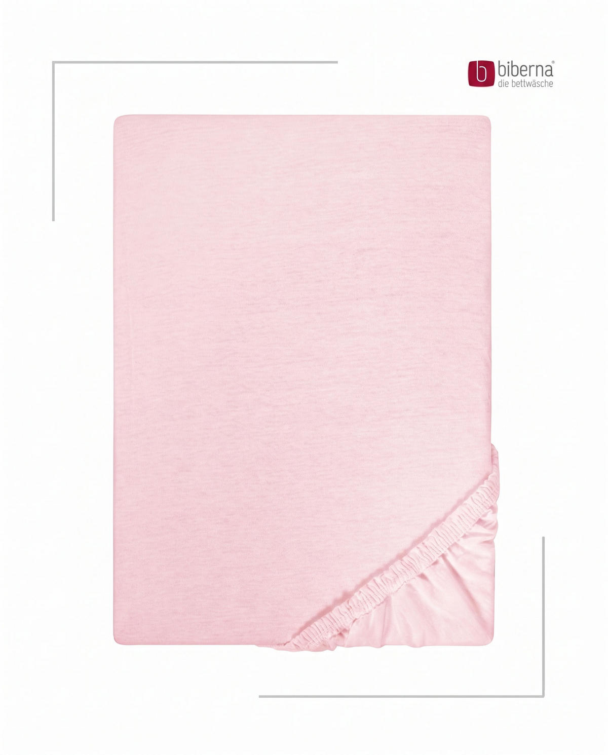 SPANNBETTTUCH Basic Jersey rose, 140x200 cm - 160x200 cm - Rosa, Textil (160/200cm) - biberna