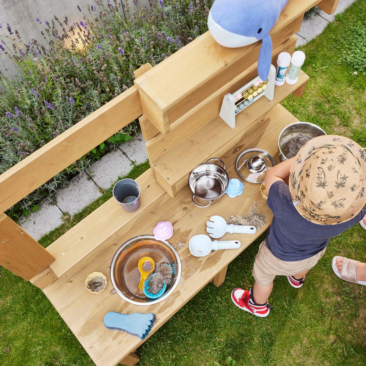 MATSCHKÜCHE MANDU - Naturfarben, Holz (35/103/110cm) - Home Deluxe