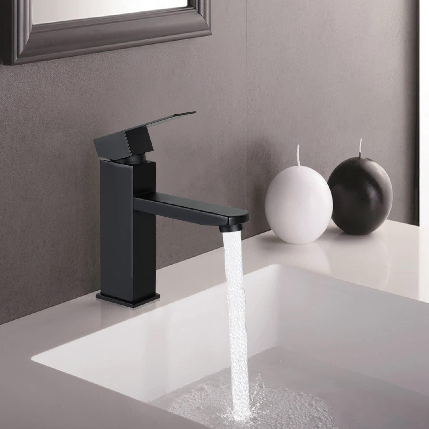 WASCHTISCHARMATUR Nixarn 4.9/17.3/16.2 cm - Schwarz, Metall (4.9/17.3/16.2cm) - ZMH