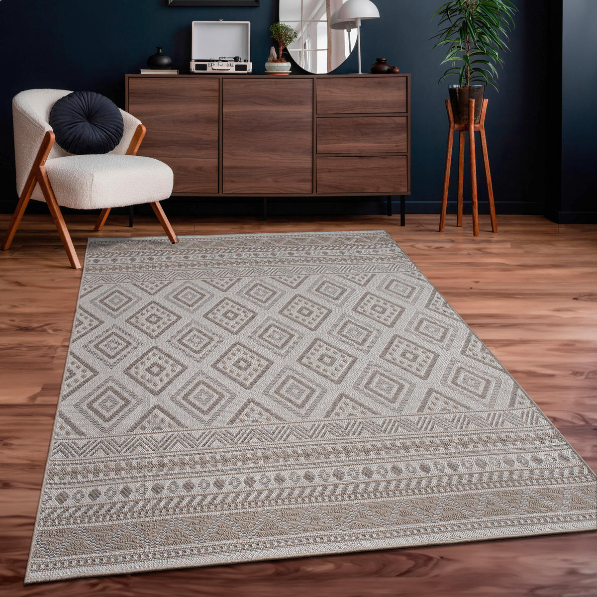 OUTDOORTEPPICH 60/100 cm Vermont 184 - Beige, Textil (60/100cm) - Paco Home