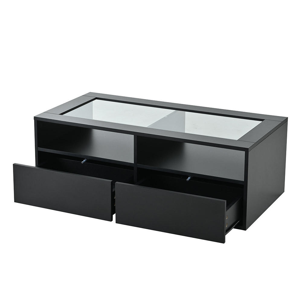 Komhtom Couchtisch Schwarz 50x35x100 cm