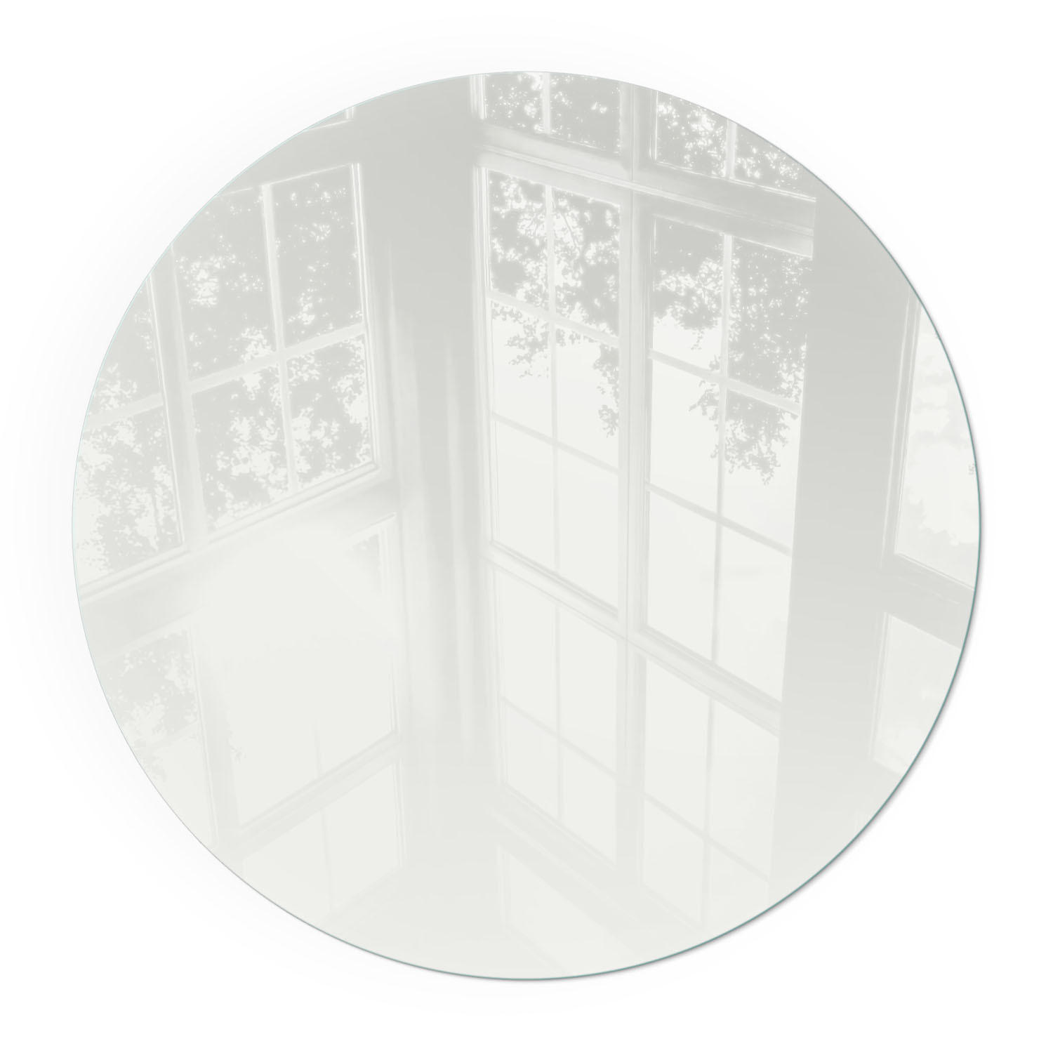 GLASPLATTE für Kamin Ø 50 cm - Grau, Glas (50/50/0.4cm) - TULUP