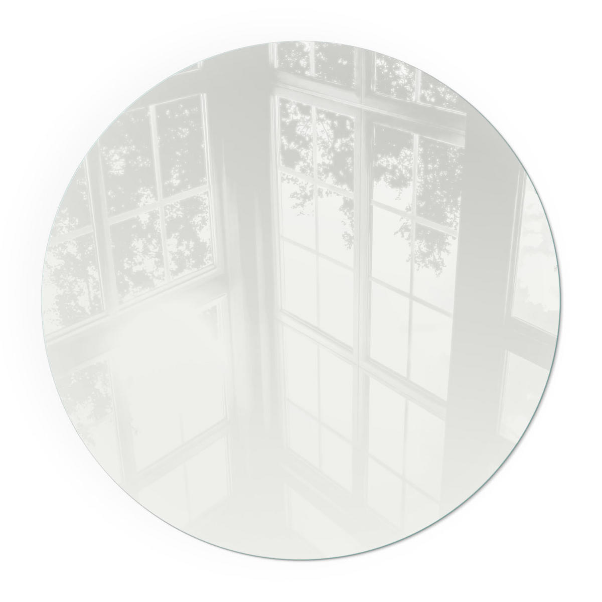 GLASPLATTE für Kamin Ø 50 cm - Grau, Glas (50/50/0.4cm) - TULUP