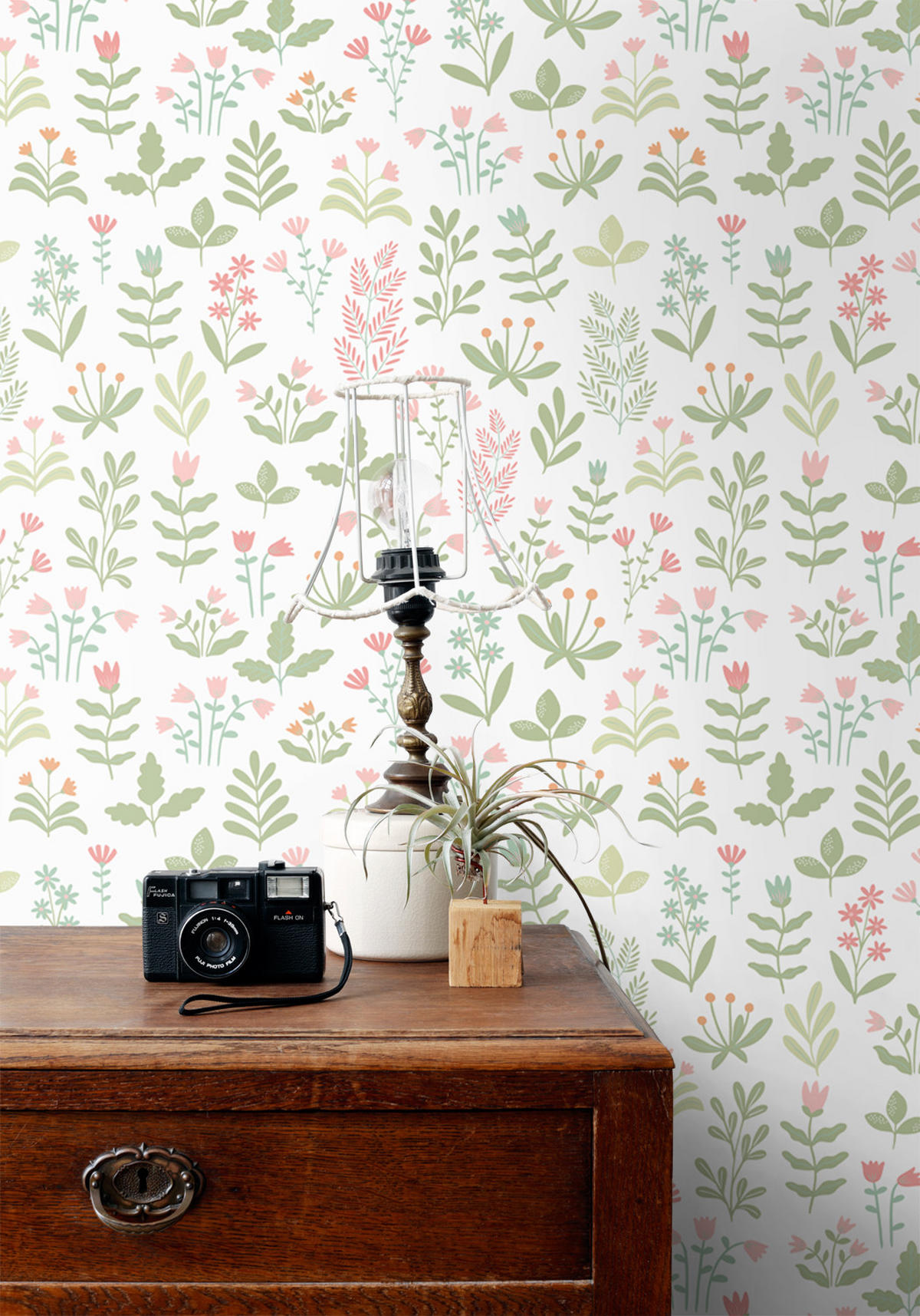 TAPETE Feldblumen 50 x 900 cm - Grün, Papier (50/900cm) - ESTAhome