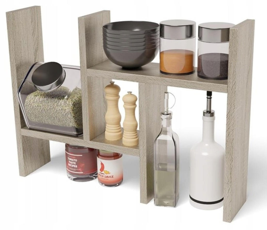 KÜCHENREGAL EX3 ausziehbar Sonoma Eiche 40/12/44 cm - Sonoma Eiche, Holzwerkstoff (40/44/12cm) - Matkam Möbel