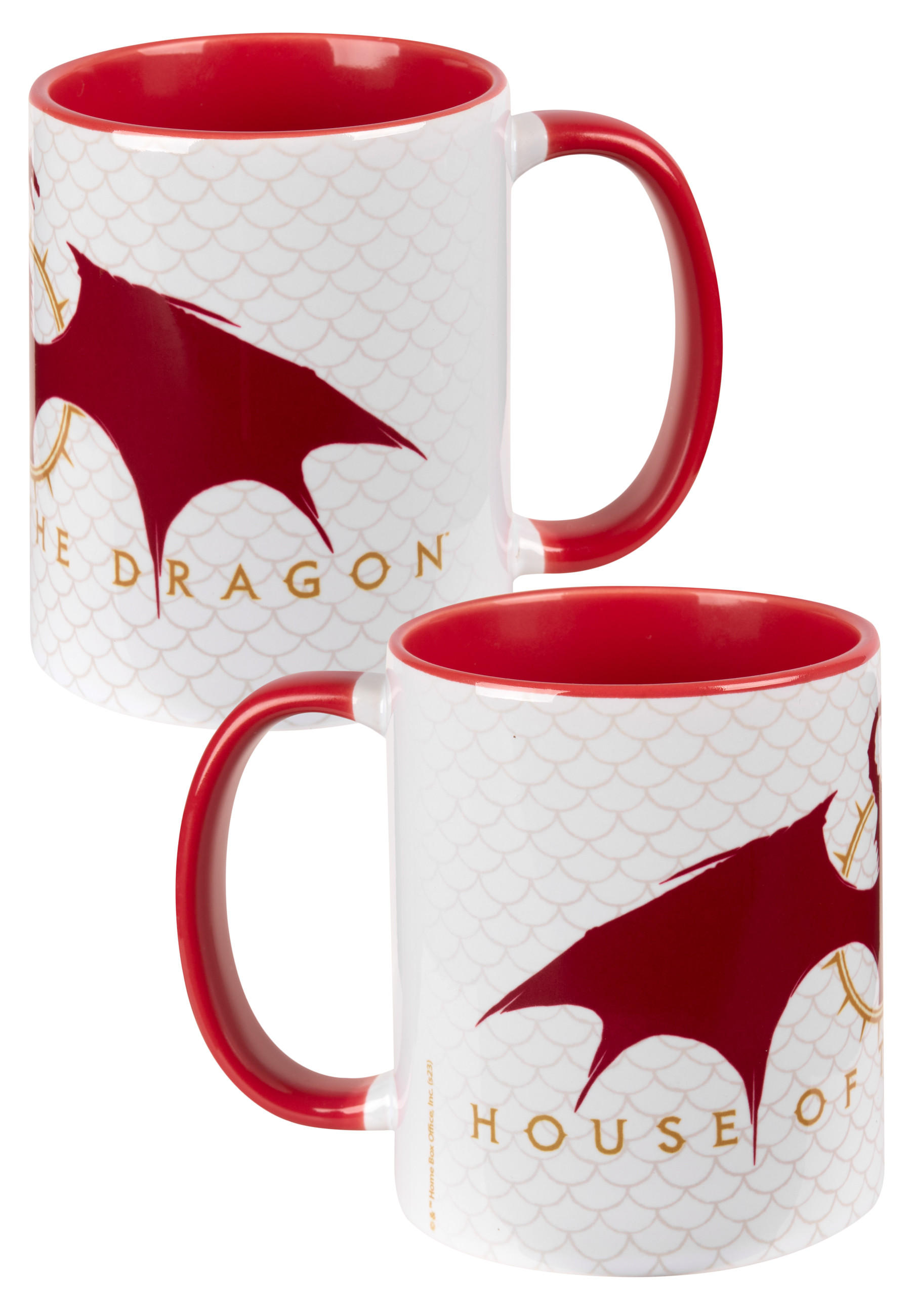 KAFFEEBECHER House of the Dragon Weiß/Rot 320 ml - Multicolor, Keramik (0.32L) - Game of Thrones