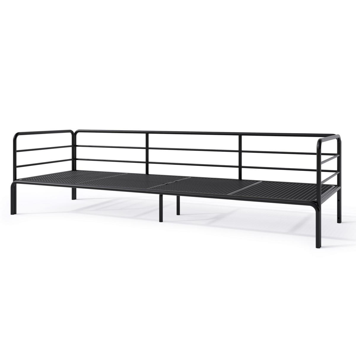 GARTEN-SOFA Worcully Anthrazit/Schwarz - Anthrazit, Textil (225/80/80cm) - Selsey