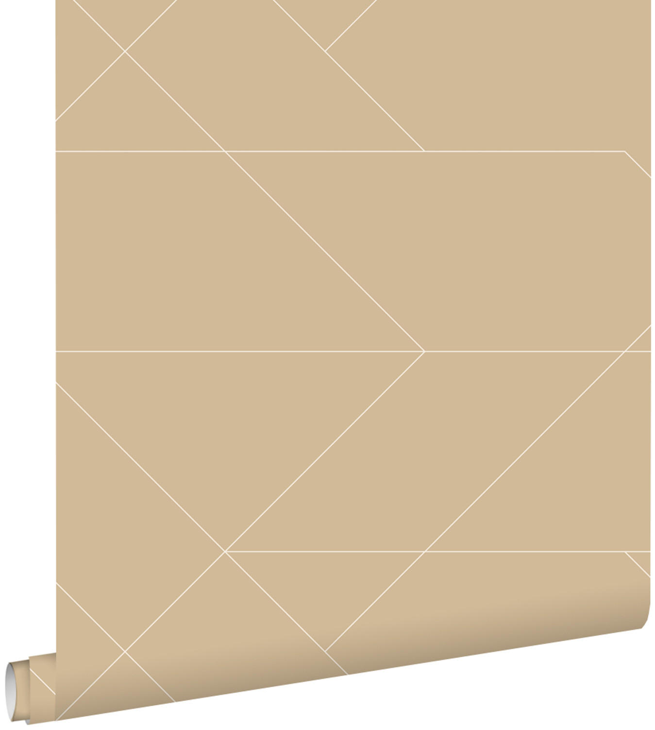 TAPETE grafische Linien 50 x 900 cm - Beige, Papier (50/900cm) - ESTAhome