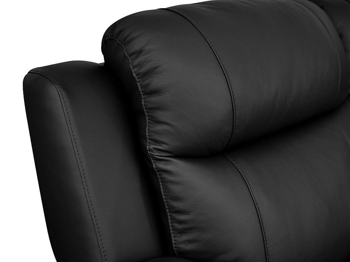 RELAXSOFA - 5 Personen - leder - schwarz Evasion - Schwarz, Leder (217/100/217cm) - Vente-Unique