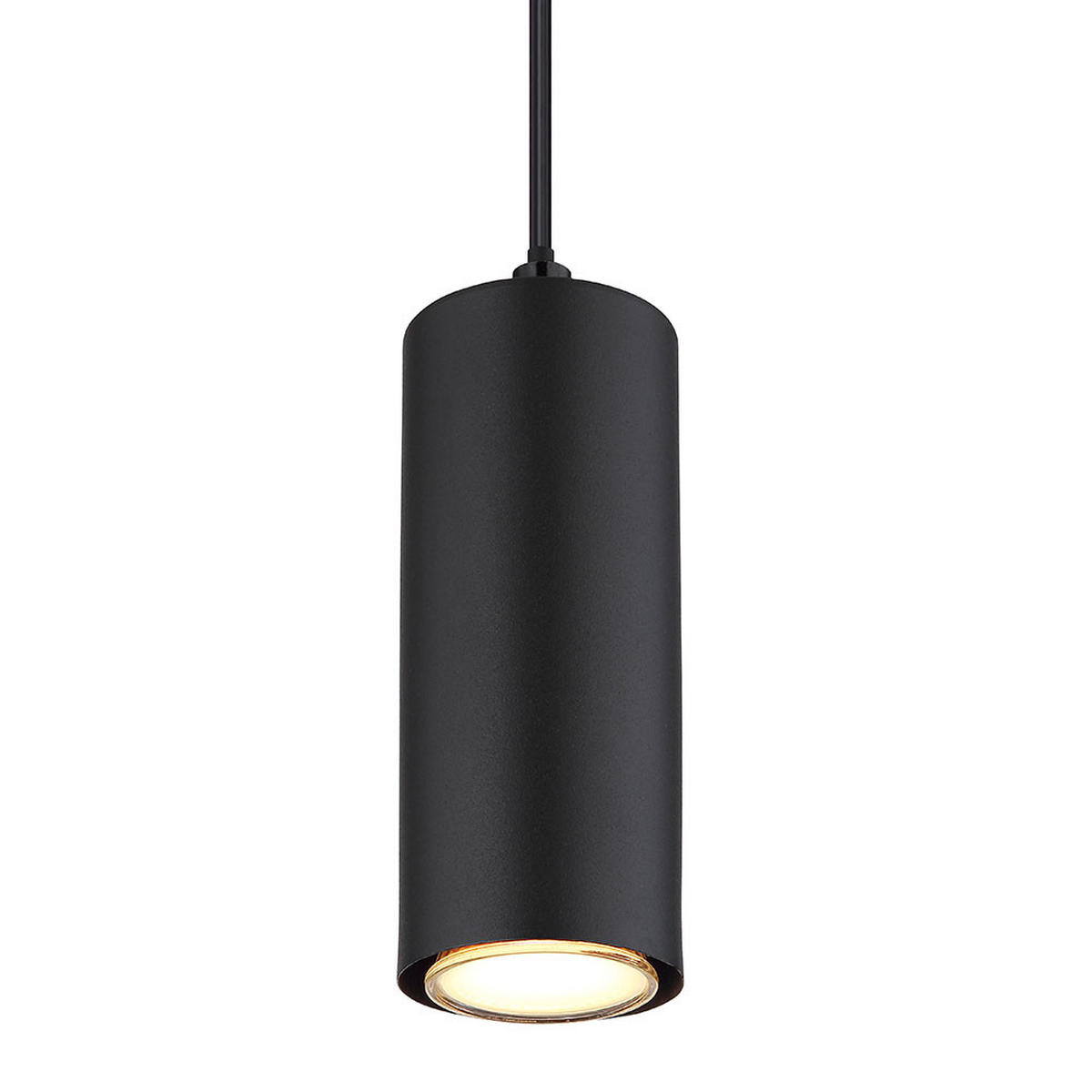 HÄNGELEUCHTE Holzoptik Schwarz Zylinder 2er Set - Schwarz, Metall (9/9/120cm) - Globo Lighting