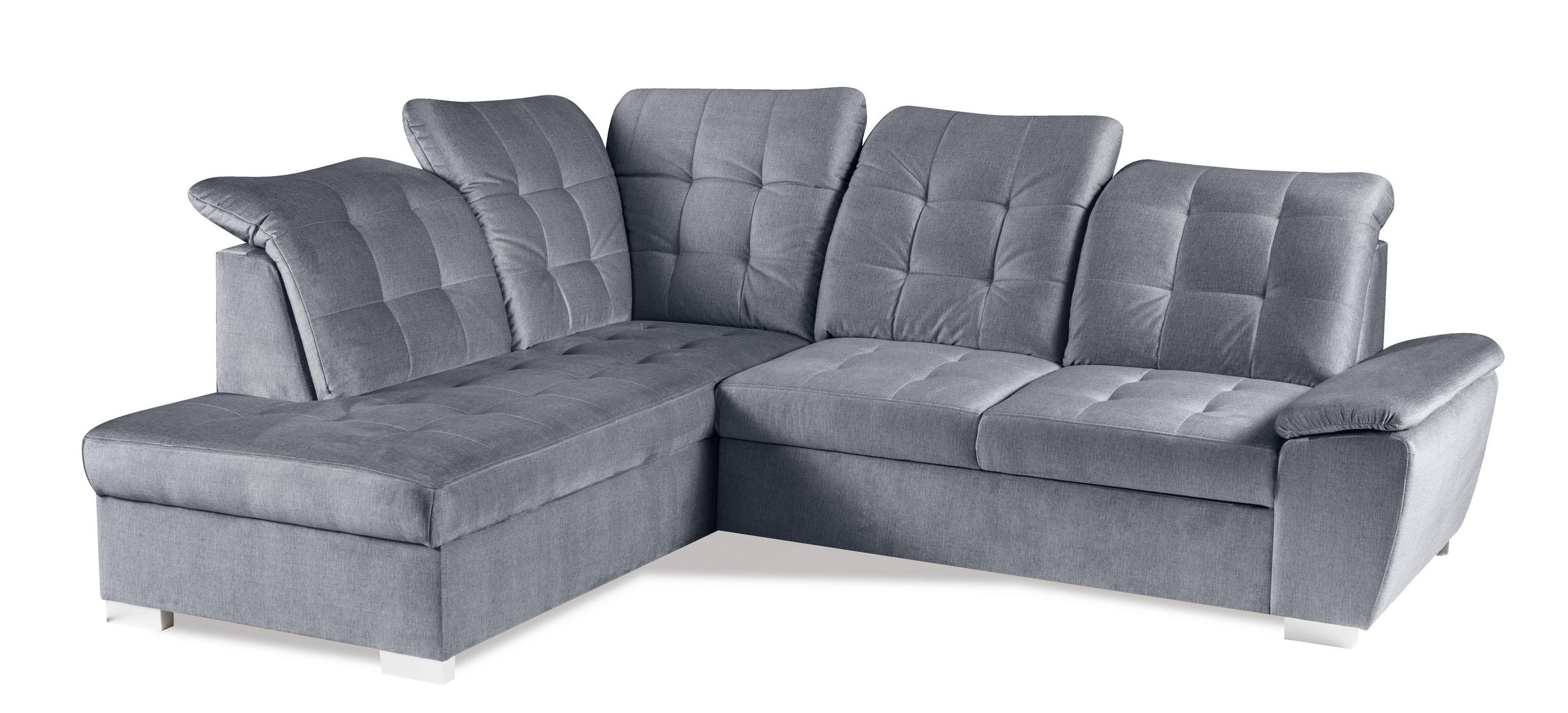 ECKSOFA Bonny 255, Grau, mit Schlaffunktion - Grau, Textil (255/200cm) - Bettso