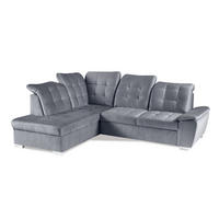 ECKSOFA Bonny 255, Grau, mit Schlaffunktion - Grau, Textil (255/200cm) - Bettso