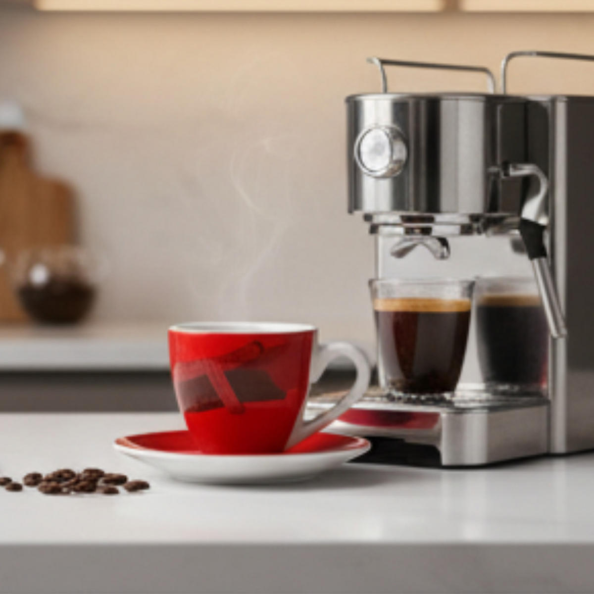 ESPRESSOTASSE Set Rot Porzellan mit Unterteller 2-tlg - Rot, Keramik (0.08L) - Porsche