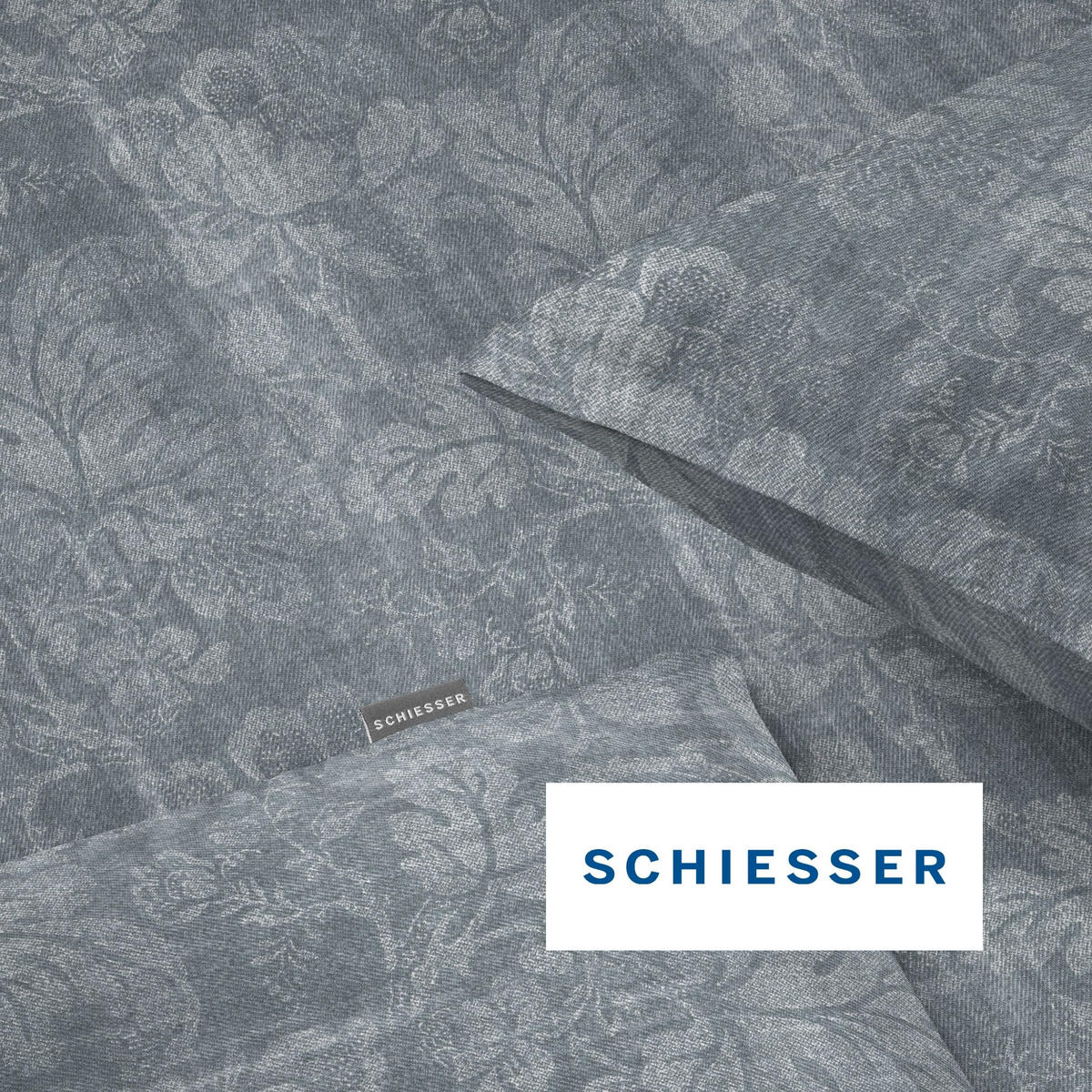 BETTWÄSCHESET Missy - Feinbiber - 2-Teilig - 135x200 cm - Grau - Grau, Textil (135/200cm) - SCHIESSER