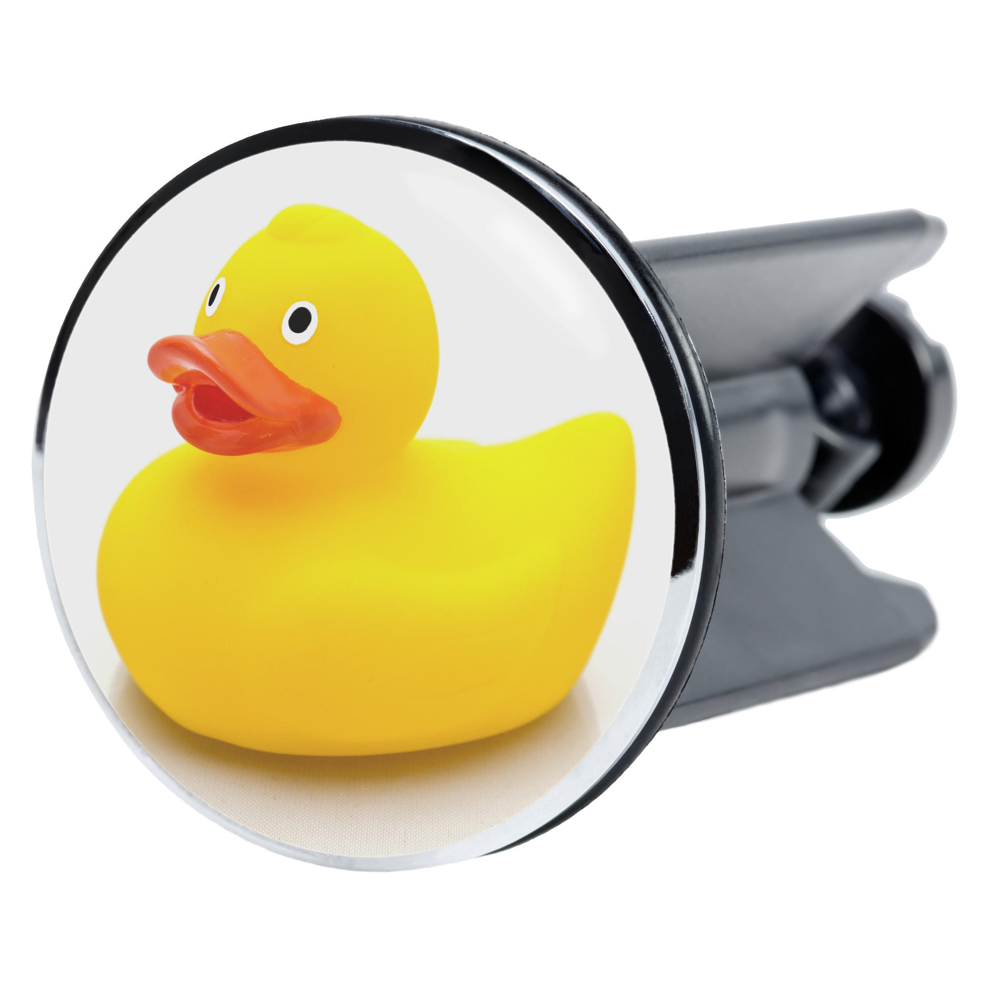 WASCHBECKENSTÖPSEL Ente - Gelb, Kunststoff/Metall (4/7/7cm) - Sanilo