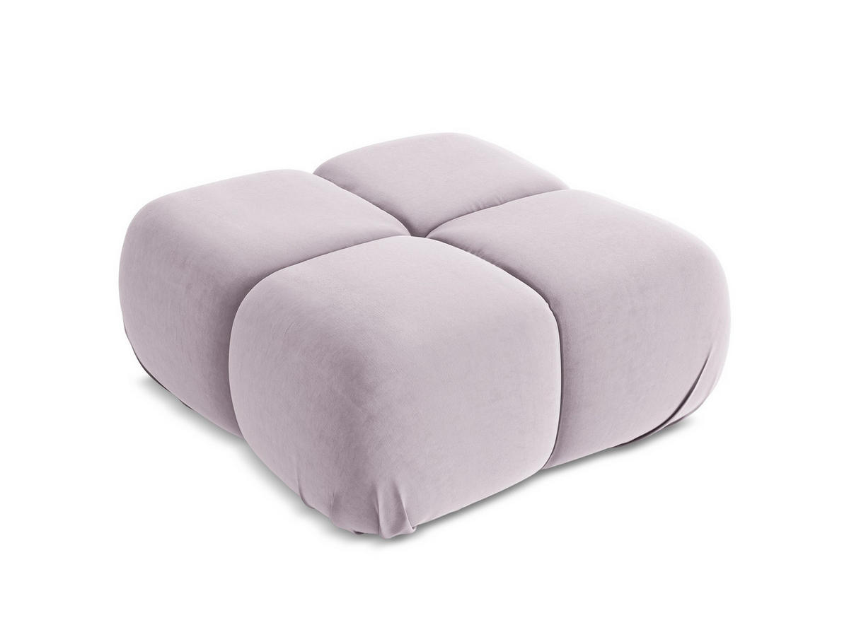 POUF Samt Stoff Violett - Lila/Flieder, Kunststoff/Textil (95/41/95cm) - Makamii