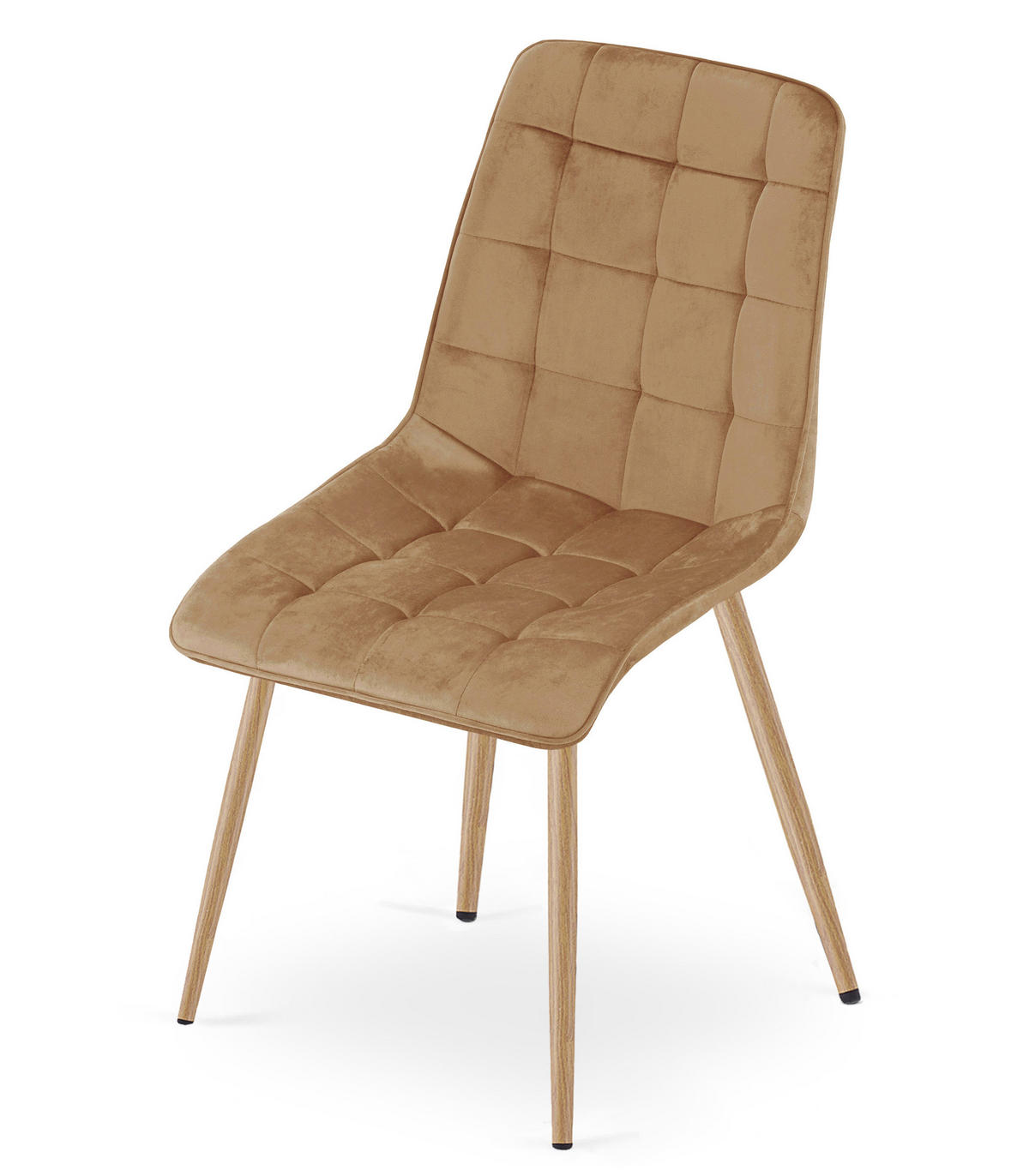 STUHL Braun 49x60 cm SPLIT Samtbezug - Braun, Metall (49/59/60cm)