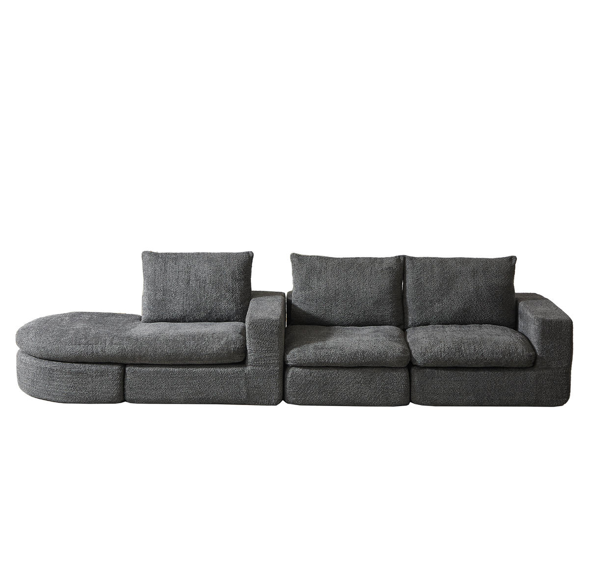ECKSOFA mit Liegefläche 250/160 cm in Grau - Grau, Textil (160/250cm) - Modenvie