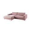 ECKSOFA MADELINE Pink Cord - Pink/Schwarz, Kunststoff/Textil (270/190cm) - KAWOLA