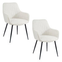 ESSZIMMERSTUHL Maud Creme/ Weiß - 2 er Set - Weiß, Kunststoff (55/85/57cm) - Housecraft Living