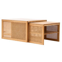 COUCHTISCH (2er Set) Rechteckig Braun 50 x 39 x 36 cm / 70 x 60 x 40 cm - Braun, Holz (60/70/40cm) - Nordlys