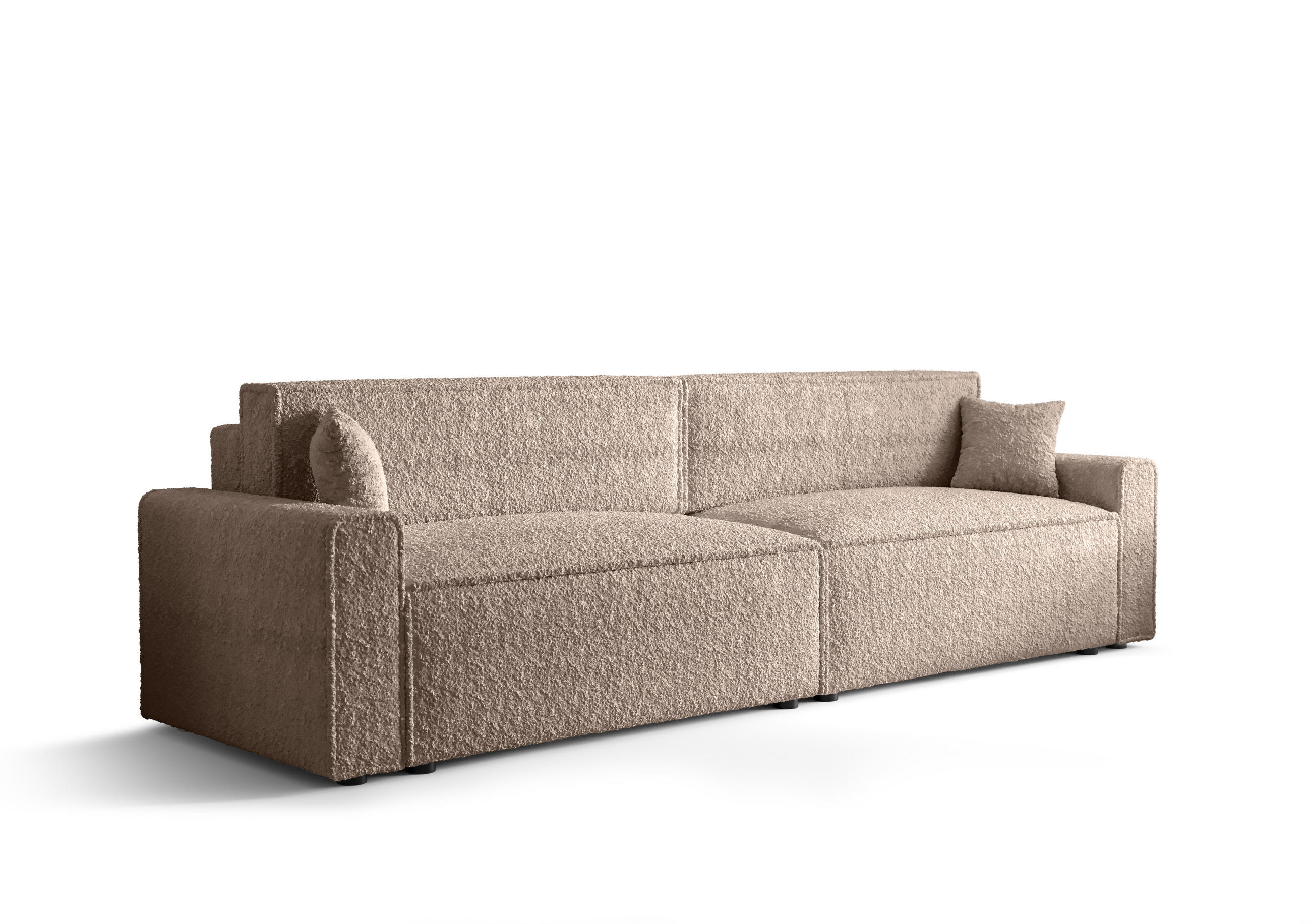 DOPPELSOFA Mira mit Schlaffunktion - Beige, Textil (292/90/85cm) - SIMKAM Furniture