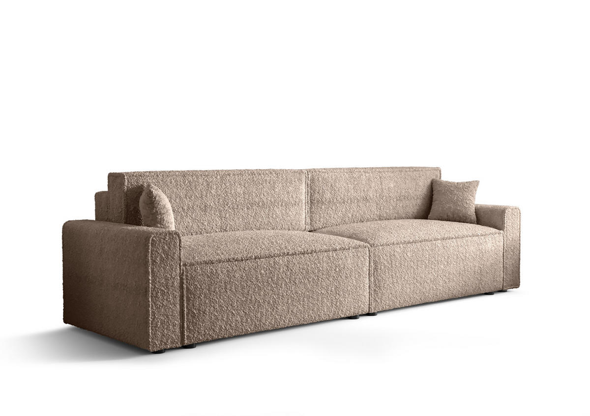 DOPPELSOFA Mira mit Schlaffunktion - Beige, Textil (292/90/85cm) - SIMKAM Furniture