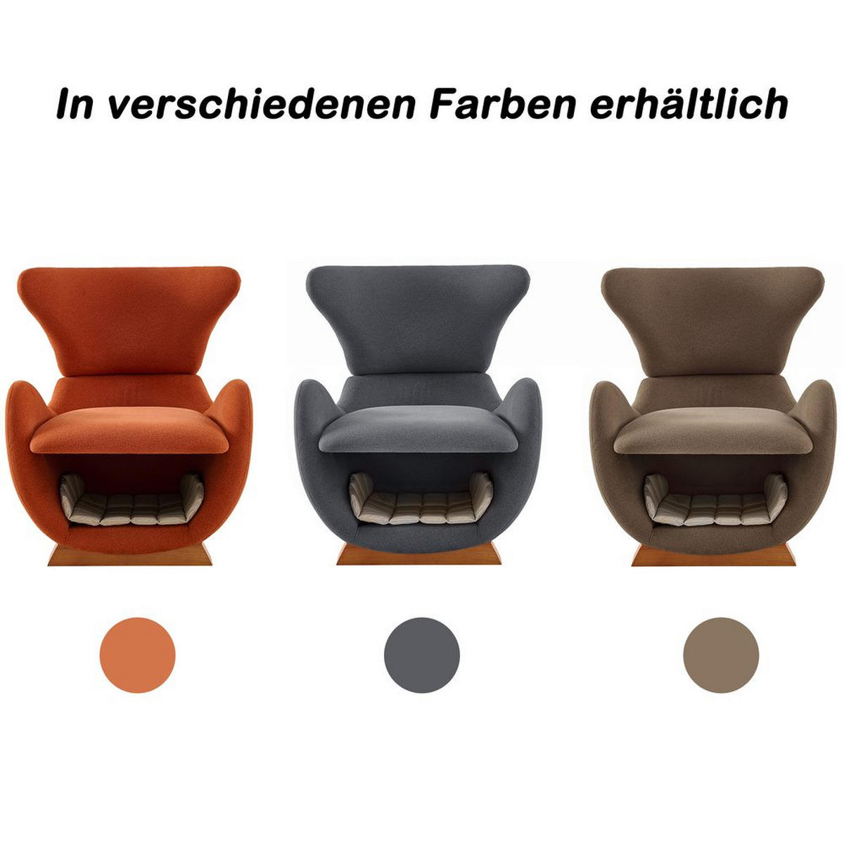 DESIGNER-SESSEL WALHAI-OPTIK, KRATZFEST, HAUSTIER-FREUNDLICH - Braun, Textil (66.04/45.72/66.04cm)