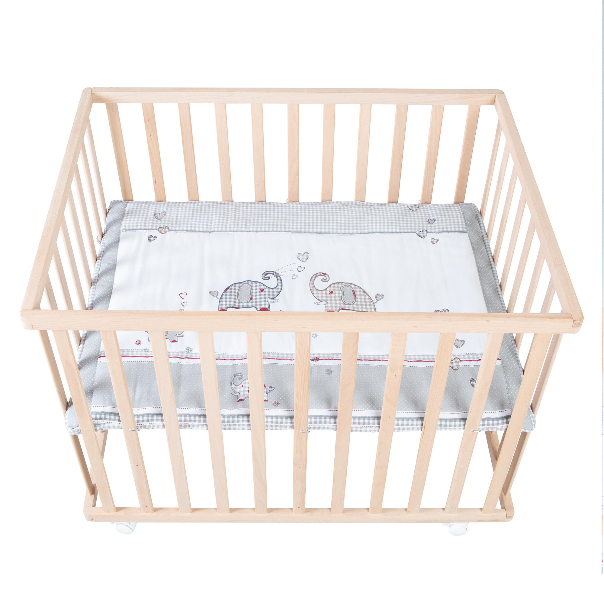 LAUFGITTER 100x75, Jumbo twins grau - Naturfarben, Holzwerkstoff (73/72/98.5cm) - Roba