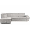 SCHLAFECKSOFA RATLO links 4/5-Sitzer mit Bettkasten, Braun - Graubraun/Silberfarben, Textil (270/190cm) - KONSIMO®