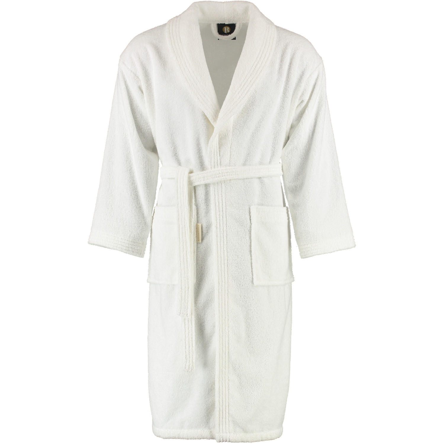 BADEMANTEL UNISEX SCHALKRAGEN SIR & LADY WEISS - 01 - Weiß, Textil (Snull) - Rhomtuft