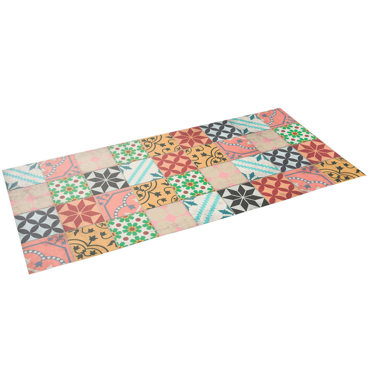 VINYL TEPPICH KÜCHENLÄUFER EVORA MOSAIK - Multicolor, Textil (49/140cm) - Pergamon