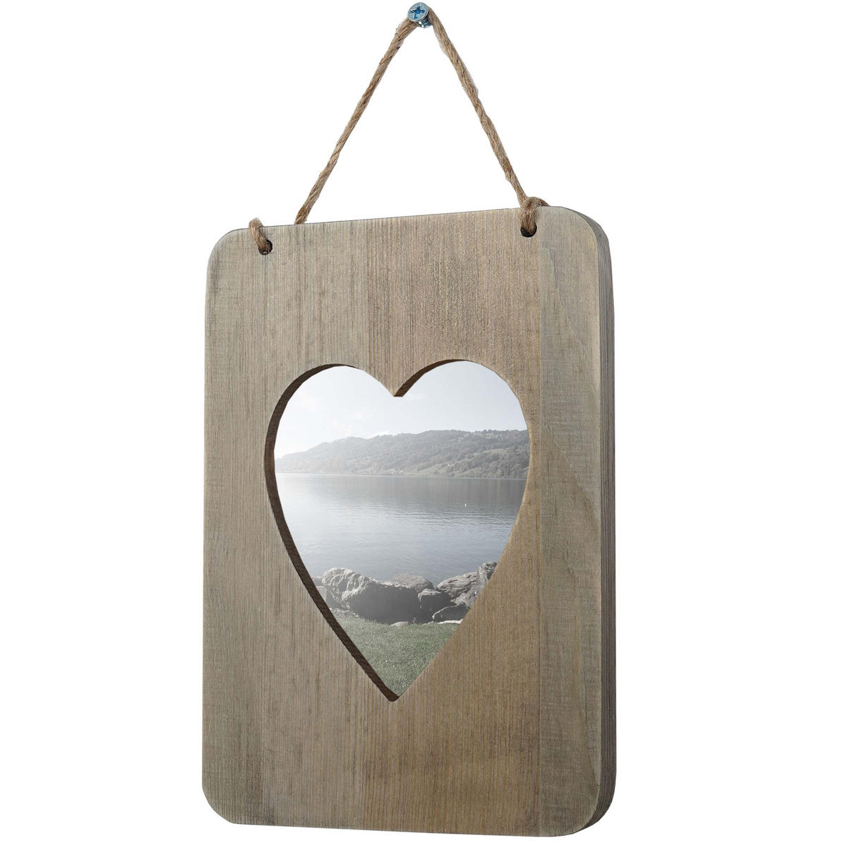 BILDERRAHMEN SHABBY-LOOK rechteckig Grau - Grau, Holz (13/26/2cm) - MCW