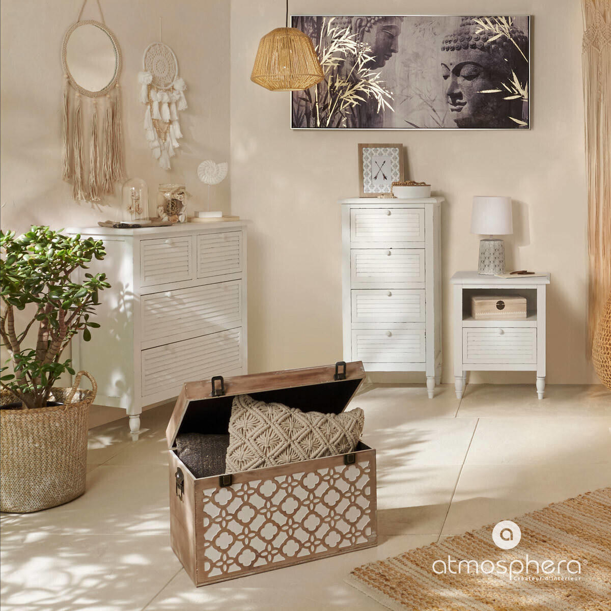 ZIERKISSEN Ete 40/40 cm - Beige, Naturmaterialien (40/40cm) - Atmosphera Createur d´interieur