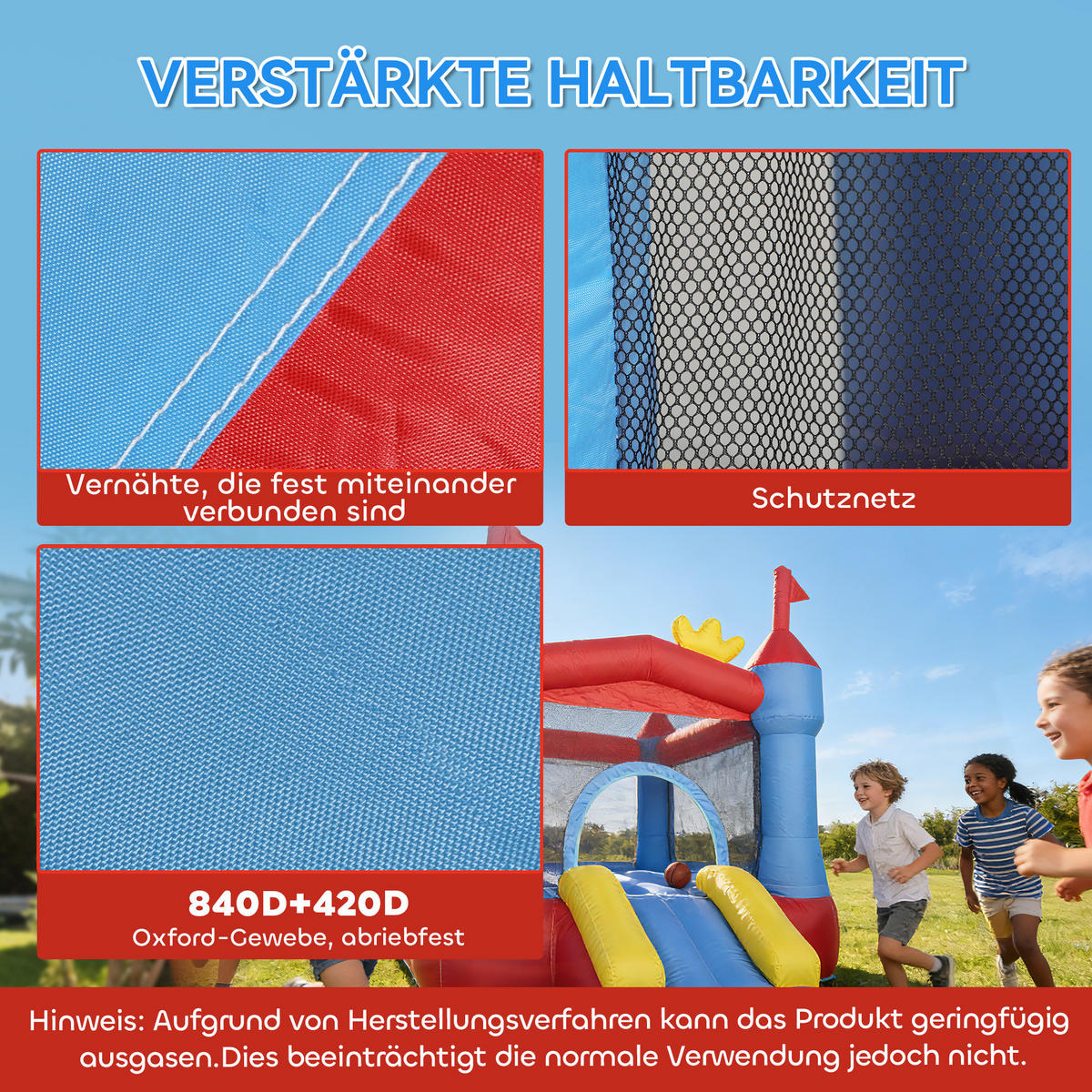 HÜPFBURG DE-10906 Blau - Blau, Textil (342/255/209cm) - ComfortXL