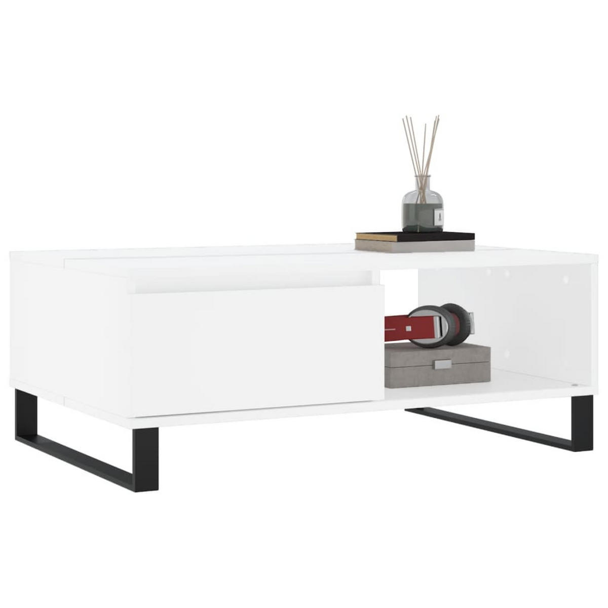 COUCHTISCH Weiß 90x60x35 cm Holzwerkstoff - Weiß, Holzwerkstoff (90/60/35cm) - furnicato